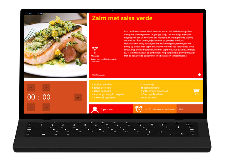 Mockup on a laptop